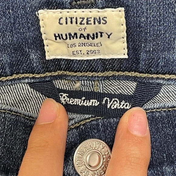 Citizens of Humanity Harlow Jeans Womens 27x30 Blue Denim High Rise Slim Fit - Picture 10 of 16